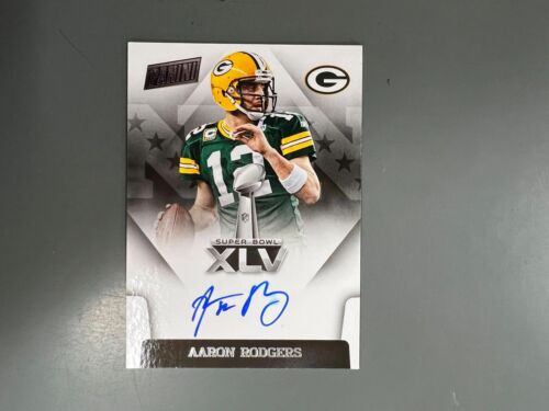 Aaron Rodgers 2015 Panini Super Bowl XLV Auto Autograph Packers (READ) T2