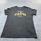 Pittsburgh Pirates Shirt Womens 2XL XXL Gray Majestic Graphic Print Logo MLB