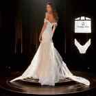 2024 Lace Ball Gown Bride Dress Off Shoulder A-Line Princess with Sleeve Train