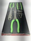 Snap-On 3-Pc Heavy Duty Pliers Set Green PL330ACF FACTORY SEALED