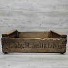 Vintage Libby McNeill & Libby Wooden Crate Wood Box Libby's 64 Distressed Farm