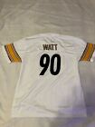 New TJ Watt Pittsburg Steelers #90 White Jersey Men’s Large Stitched Jersey