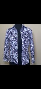 Cruel Girl's Purple & White Paisley Shirt. Size L/10. Western, Cowgirl, Rodeo