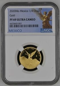 2020 Mexico Libertad 1/4oz Gold Proof NGC PF69 Ultra Cameo! Registry Key 250!