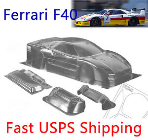 1/10  RC Drift Racing Touring Ferrari F40 Car Clear Transparent Body Shell 190mm