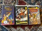 New Disney Black Diamond VHS tapes Lot Of 3 Beauty And The Beast And More