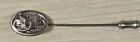Antique Sterling Silver Daisy Flower Etched Stick Pin Hat Brooch Art Deco Pin