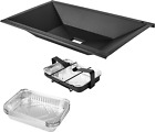 Grease Tray with Catch Pan Holder and Drip Pan Liners for Weber Genesis Silver A