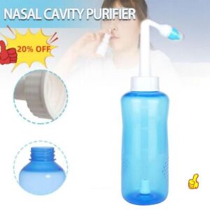 Nasal Flush Kit Neti Pot Sinus Rinse Nose Wash Bottle Irrigator Saline 300/500ML