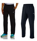 Men Nike Club Classic Fleece Open Hem Sweatpants Joggers Black 611458 010