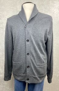 Polo Ralph Lauren Men's Size M Grandpa Gray Knit Shawl Collar Cardigan Button