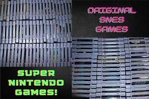 AUTHENTIC SUPER NINTENDO SNES GAMES YOU PICK BUY 2 GET 1 50% TESTED CLEAN PINS