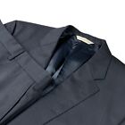Samuelsohn Men’s 100% Wool 2-Button Suit Navy Windowpane Plaid • 44R | 38x30