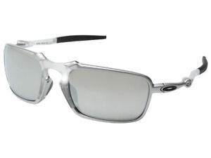 Oakley Badman Polarized Sunglasses OO6020-05 X Metal X Ti/Chrome Iridium