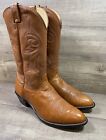 Nocona Brown Genuine Ostrich Skin Western Cowboy Boots Mens Size 12 D