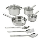 Stainless Steel 10-Piece Cookware Set Nonstick Pots & Pans Home Kitchen Cooking