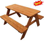 Kids Wooden Picnic Table Weatherproof Finish Use Outside Meals Play Crafts Games