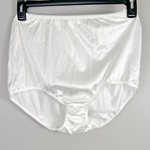 Vintage Underscore Panties Size 9 XXL 100% Nylon Shimmer White New Brief Panty