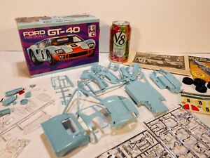 Vintage 1969 IMC Ford GT-40 LeMans Race Car Plastic Model Kit -Unbuilt -Open Box