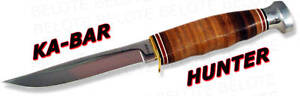 Ka-Bar KaBar Knives Hunter Fixed Blade w/ Leather Sheath 1232