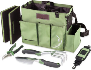 Wearable Garden Tool Set with Knee Pad & Garden Tools. (Green)