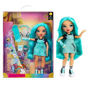 Rainbow High Blu - Blue Fashion Doll in Fashionable Outfit, Wearing a Cast