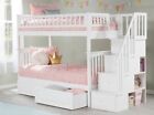 New ListingBroddrick Solid Wood Ultimate Storage Staircase Bunk Bed with Under Bed Drawers