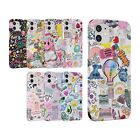 CASE FOR IPHONE 15 14 13 12 11 SE PRO MAX HARD PHONE COVER RETRO KAWAII STICKERS