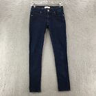 Cabi Skinny Jeans Womens 0 Blue Dark Wash Denim Low Rise 5 Pocket Zip Fly Button