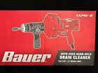 BAUER 23 ft. Automatic Feed Handheld Electric Drain Cleaner 3/4”- 2” Drain Lines