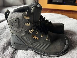 KEEN Utility 8” Men Size 9.5 D Steel Toe WP Work Boots F2413-18
