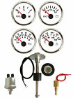 4 Gauge Set with Sender 52mm Fuel Level Water Temp Volts Oil Pressure USA STOCK