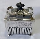 STERLING SILVER TEA CADDY ROWLANDS & FRAZER 1897 ( ADELPHI THEATRE ) THEATER