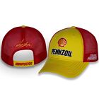 2023 Joey Logano #22 Shell Penn Sponsor Embroidered NASCAR Cup Mesh Hat J6422