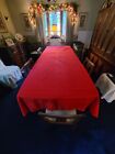 Linen Red Tablecloth Beautiful Christmas Academy Award Movie Party 100 x 59