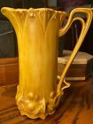 Signed Art Nouveau- Majolica- Ceramic Pitcher-Vase Large 9 1/2