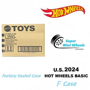 Hot Wheels Basic 2024 F Case 72 Pcs - Factory Sealed Case