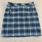 Talbots Plaid Mini Skirt Size 8 Petite Wool Blend Pockets Preppy Academia