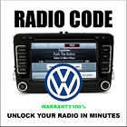 UNLOCK  RADIO CODES VW RCD300  PIN 5 STEREO 2 RNS510 VOLKSWAGEN FAST SERVICE