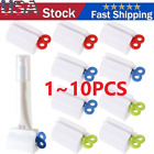1~10x Toothpaste Squeezer Bathroom Tube Easy Stand Dispenser Rolling Holder Seat