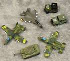 Lot of 6 Vintage Micro Machines Military Vehicles - Warthog, Tank, Jet, Jeep
