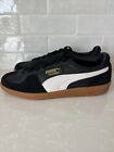 Puma Palermo Leather 39646403 Mens 10.5 Black Lace Up Lifestyle Sneakers Shoes