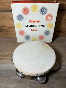 Vintage Sekova Tambourine 1960’s In Original Box 7768