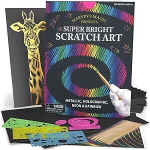 Marvin's Magic - Super Bright Scratch Art - x48 Premium Magic Scratch Boards