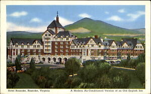 Hotel Roanoke Virginia VA Old English Inn style ~ 1930s