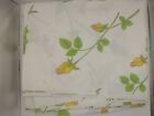 Vintage Tastemaker Queen Flat Sheet Yellow Rose Floral 60s 70s As Is