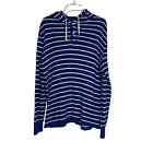 Polo Ralph Lauren Blue Striped Hoodie Small Vintage 90s