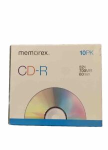 New ListingMemorex CD-R 52X 700mb 80 Min. 10 Pack Slim Jewel Case. New Open Box.