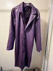 The Joker Suicide Squad Purple Halloween Jacket Trench Coat Size ￼Small Cosplay
