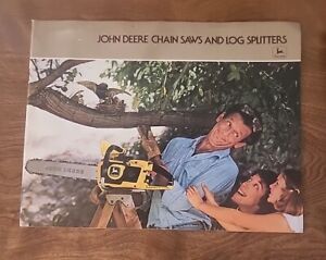 1978 John Deere Chain Saws and Log Splitter Brochure  30 40V 50V 60V 70V Saws